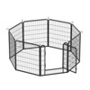 DSVIMOY 8 Panels Heavy Duty Metal Playpen with Door, 31.7"H Dog Fence Pet Exercise Pen for Outdoor, Black, 53.94"*53。94"*31.7" - 2 of 4