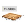 Wooden Cutting Board with Grip Handles for Busy Kitchen, Easy Storage & Clean Wooden Chopping Boards Reversible for Meat, Fruit, Cheese - 2 of 4