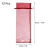 Unique Bargains Sheer Mesh Drawstring Gift Pouches Organza Wine Bags 12 Pcs 14.5"x5.5" - 2 of 4