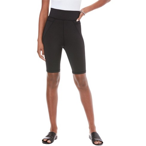 Roaman's Women's Plus Size Side-pocket Performance Short, 42/44 - Black :  Target