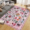 homfan Colorful Color Floral Door Mat Indoor Entrance Non-Slip Soft Oriental Vintage Carpet Kitchen Entryway Bedroom Corridors Indoor - 2 of 4