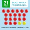 Infinite Curiosity Replacement Marbles Compatible with Hungry Hungry Hippos - 21 Pieces - Includes 19 Red Balls with 2 Extra Yellow Balls - 3 of 4