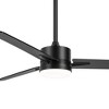Airsurfer 52" Matte Black Color-Changing LED Propeller Ceiling Fan, with 3 Dark Red & Black Blades, 5''/10'' Down Rods, Remote Included - 3 of 4