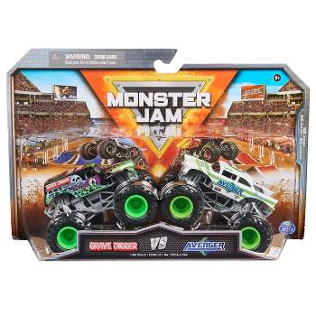 Monster Jam Grave Digger vs Avenger Diecast Trucks 2pk - 1:64 Scale