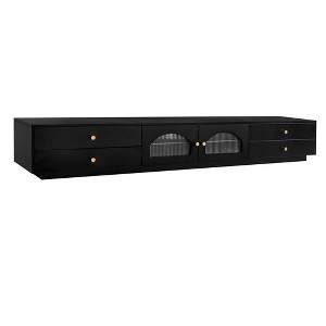Dexmalle Black Elegant and Functional Media Console for TVs Up to 95'' - 1 of 4