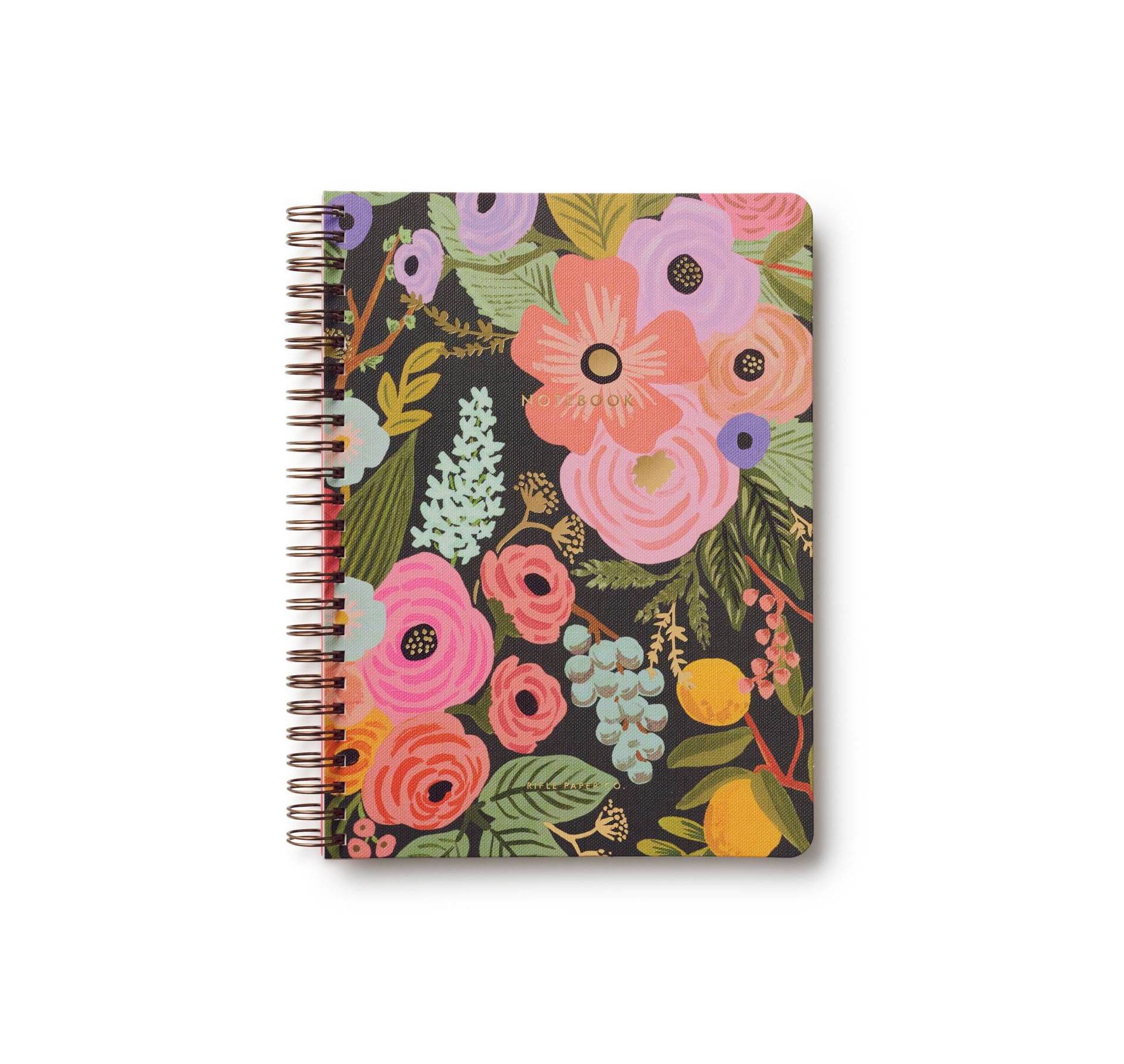 Rifle Paper Co. Garden Party Spiral Notebook: Small Spiral Journal, Lined Paper, Soft Cover, 6x8.5 Inches, 150 Pages