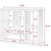 7 Cube Open Shelf Bookcase, Wood Display Cabinet with Shelves Modern Farmhouse Bookshelf Low Bookcase for Library, Entryway, Living Room - 4 of 4