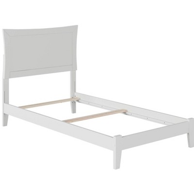 AFI Furnishings Metro Twin Extra Long Traditional Bed with Open Footboard and Turbo Charger in White