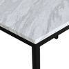 NicBex Dining Room Table 45" Modern Dining Table Counter Height Table with Faux Marble Top and Metal Legs for Dining Room, White - image 2 of 4