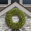Puleo 60" Pre-Lit Artificial Utah Spruce Wreath with 210 Warm White LED Lights - 3 of 4