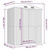 vidaXL Storage Shed Outdoor Storage Shed for Backyard Patio Galvanized Steel - 4 of 4