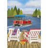 Dockside Summer Garden Flag Nautical Paddleboat 18" x 12.5" Briarwood Lane - 3 of 4