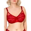 Smart & Sexy Women's Plus Size Retro Lace & Mesh Unlined Underwire Bra - 2 of 4