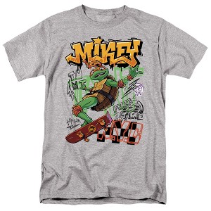 Men's Teenage Mutant Ninja Turtles: Mutant Mayhem Skater Mikey Adult T-Shirt - 1 of 4