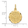 Black Bow Jewelry 14k Yellow Gold Special Daughter Engravable Disc Charm or Pendant 15mm - 3 of 4