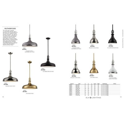 Transitional Rutherford 15-Inch Pendant in Polished Nickel & Weathered Zinc