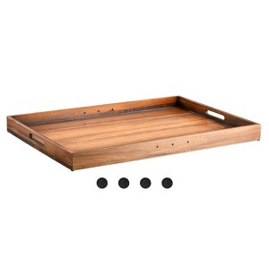 VEVOR Noodle Board Stove Cover, Stove Top Cover Board for Gas Burner & Electric Stove, Acacia Wood Cutting Board with Built-in Handles, Brown - 1 of 4