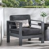 Modern Aluminum Frame Outdoor Accent Chairs with Cushions, Weather-Resistant Lounge Chairs for Patio, Balcony, or Garden – The Pop Home - 2 of 4