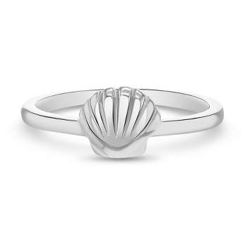 Girls' Polished Seashell Sterling Silver Ring - In Season Jewelry