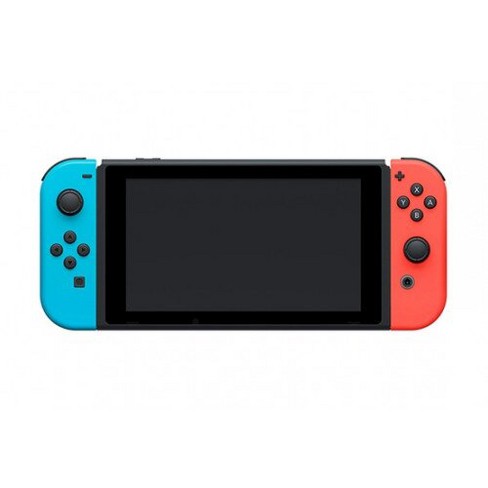 Nintendo switch with neon deals blue and red controllers