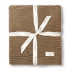 MakeMake Organics GOTS Certified Organic Knit Blanket Couch Bed Neutral Fall Colors Soft Cotton Throw Blanket Large (50x60, Brown) - 2 of 4