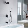 Sumerain Matte Black Rain Shower Systems with Waterfall Tub Spout, Shower Faucets Sets Complete - 3 of 4