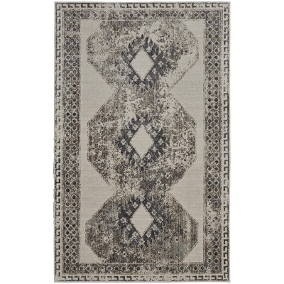 Kano Transitional Distressed Ivory/Taupe/Gray Area Rug
