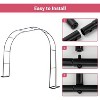 Metal Garden Arch Trellis, Flower Rack Climbing Arbor Flower Rack, Iron Plant Rack for Flower, Climbing Vine Vegetable, Fruit and Lawn - 3 of 4