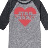 Boys' - Star Wars - Valentine Heart Logo Raglan Graphic T-Shirt - 2 of 4