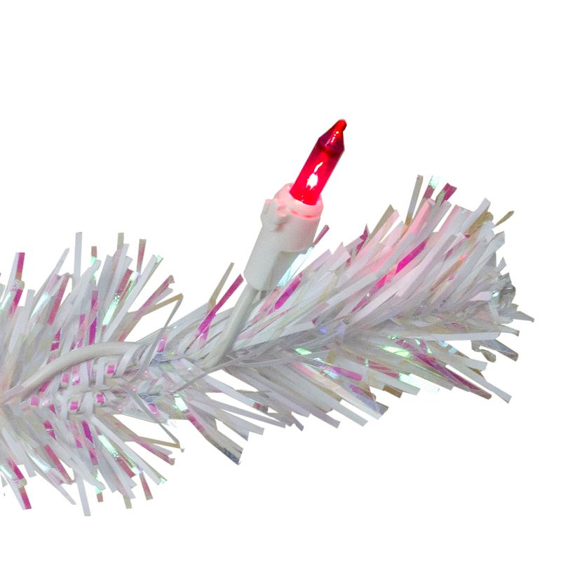 Northlight 2' Pre-Lit White Pine Slim Artificial Christmas Tree - Pink Lights, 5 of 7