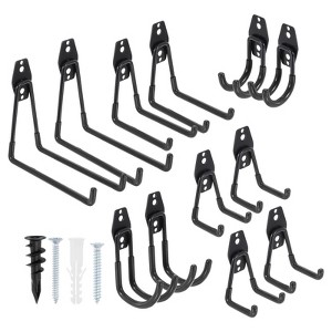 Unique Bargains Slat Wall Garage Lawn Garden Hanging Organizing Storage Hooks 12 Pcs - 1 of 4