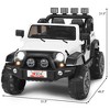 Costway 12V Kids Ride On Car 2 Seater Truck RC Electric Vehicles w/ Storage Room - 3 of 4