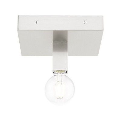 Solna Sleek Minimalist Brushed Nickel LED Flush Mount Light