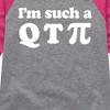 Girls' - Instant Message - I'm Such A Q T Pi Shirt Tail Raglan Graphic T-shirt - 2 of 4