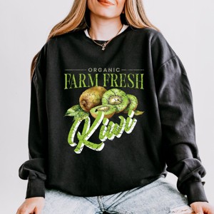 Simply Sage Market Farm Fresh Kiwi Watercolor Lightweight Garment Dyed Sweatshirt - 1 of 4