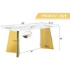 Okak 63" Modern Dining Table Kitchen Table, Counter Height Table with Imitation Marble and Curved Base for 6 - 4 of 4