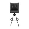 HOMLUX Steel Swivel Barstool Luxury Genuine Leather Dining Chairs with Metal Base - image 3 of 4