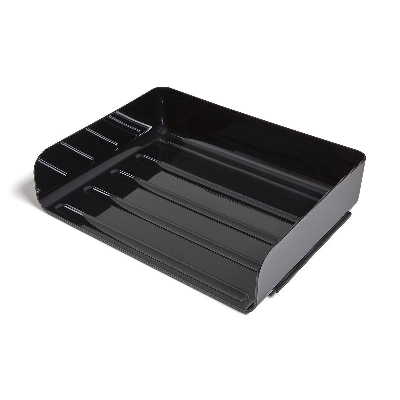 TRU RED Side Load Stackable Plastic Letter Tray Black(TR55329) , 3 of 5