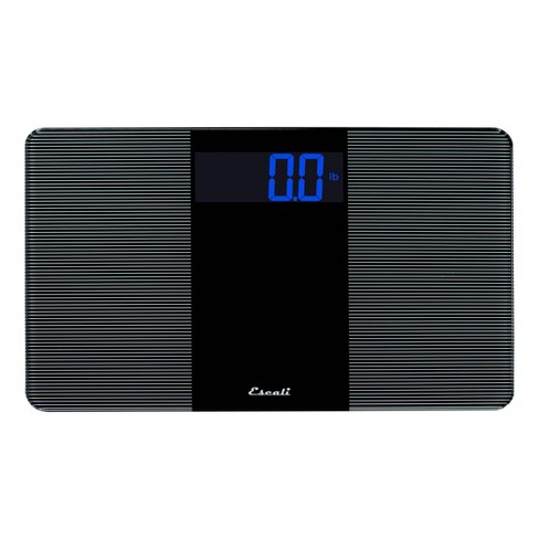  Escali Digital Glass Bath Scale for Body Weight, Bathroom Body  Scale, High Capacity of 400 lb, Battery Included, Slim Black : Health &  Household