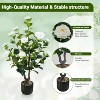 Acekool 2 Pack Artificial Camellia Tree, 38 Inch Faux Plant in Pot with Flowers, Indoor Outdoor Potted Greenery for Home, Porch, Office, Spring Decor - 3 of 4