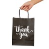 Sparkle and Bash 50 Pack Medium Thank You Paper Bags with Handles for Boutique, Small Business, Favors, Black, 10x8x4 in - 3 of 4