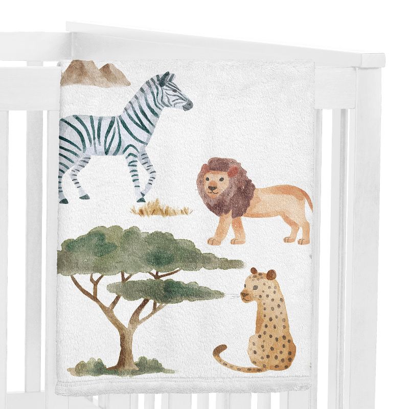 Sweet Jojo Designs Gender Neutral Baby Milestone Blanket Jungle Animals Multicolor, 3 of 7