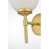 Elegant Lighting Ansley 1 light Brass and frosted white Bath Sconce - 4 of 4