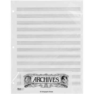 Archives Loose Leaf Manuscript Paper 12 Stave 50 Xerographic Sheets