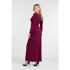 Women's S3 Sculpting Shirred V-Neck Long Sleeve Solid Maxi Dress - 2 of 3
