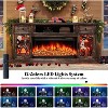 70" Bevel Farmhouse TV Stand with 36" 3-Sided Glass Fireplace - 4 of 4