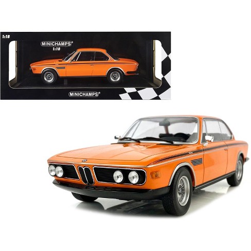 1971 BMW 3.0 CSL Orange with Black Stripes Limited Edition to 600 pieces  Worldwide 1/18 Diecast Model Car by Minichamps