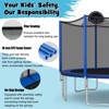 Infans 15FT Outdoor Large Trampoline Safety Enclosure Net w/ Basketball Hoop Stepper - 4 of 4