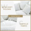 Chic Crate-High Back Bean Bag Lounger – Durable Gaming Sofa with 3 Pillows for Adults & Kids, All-Weather Indoor/Outdoor, Beige Chenille - 4 of 4