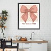 Stupell Industries Coral Bow You Are Loved Floating Frame Canvas Art - 3 of 4